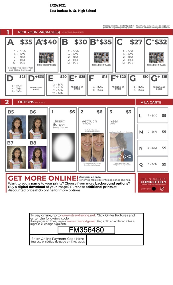 Additional Picture Retakes