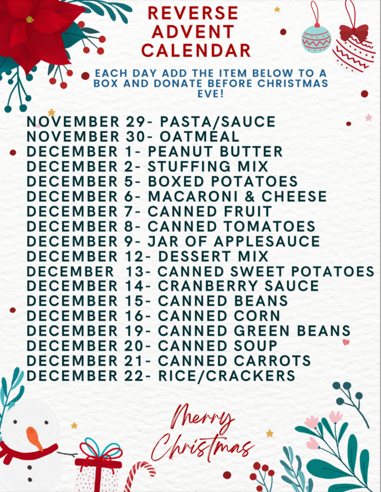 December TJHS Food Collection