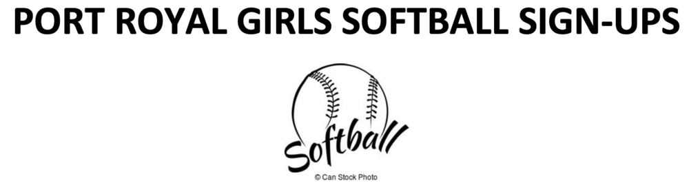 Port Royal Girls' Softball Sign-Ups