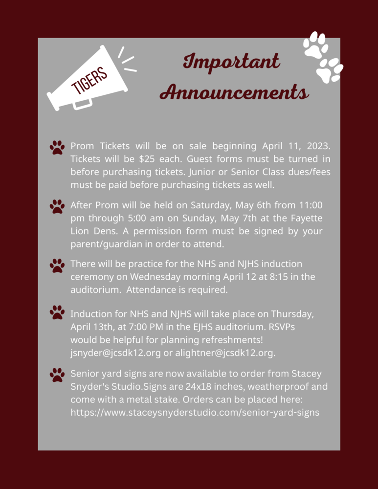 Weekly Announcements