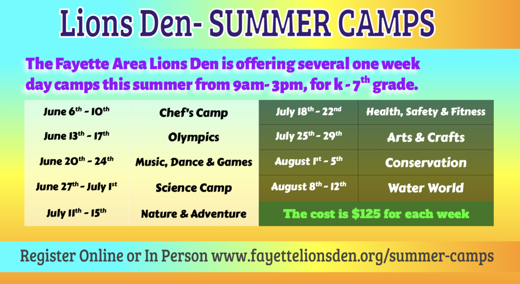 Lions Den Summer Camps